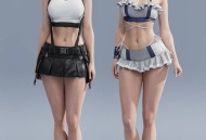 《最终幻想7：重生》蒂法新3D美图 大长腿+玉足太棒了